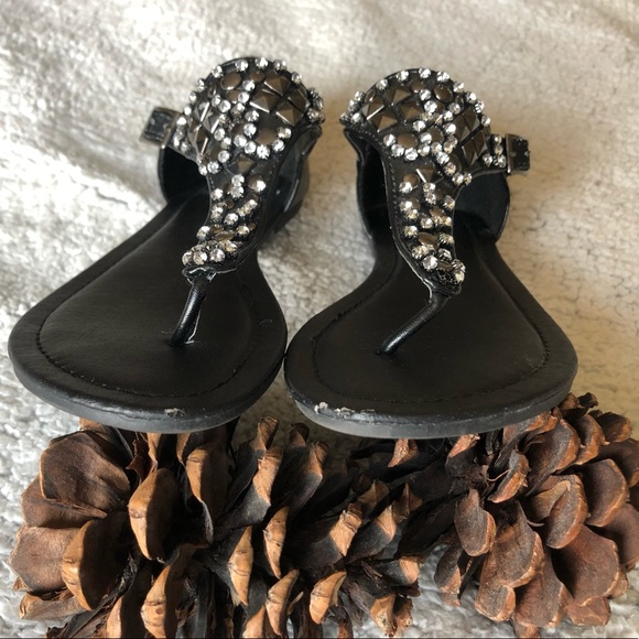Black Charlotte Russe sandals with rhinest… - Picture 6 of 8